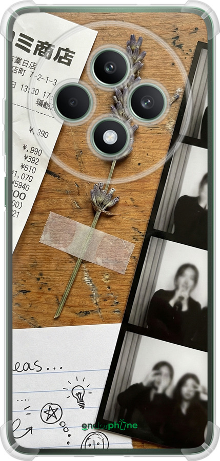 Силикон с усиленными углами чехол Aesthetic Scrapbook Collage для Oppo Reno12 FS - 6773sp-3867 изображение 