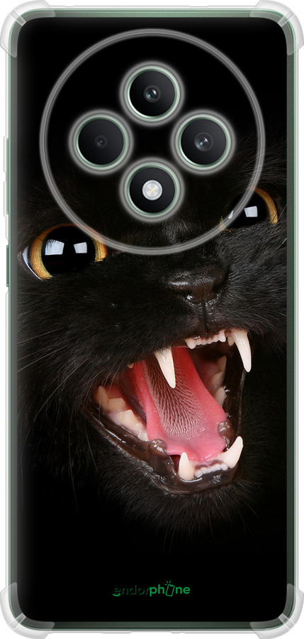 Силикон с усиленными углами чехол Чёрная кошка для Oppo Reno12 FS - 932sp-3867 изображение 