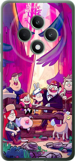 Силиконовый чехол Гравити Фолз для Oppo Reno12 FS - 6365u-3867 изображение 