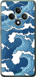 Силиконовый чехол Абстрактный рисунок морских волн для Oppo Reno12 F 5G - 6538u-3771 изображение 