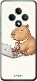 Силиконовый чехол 'Funny Capybara CEO Working' для Oppo Reno12 FS изображение 1
