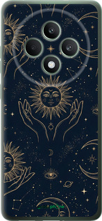 Силиконовый чехол 'Celestial Harmony: Sun & Moon Gold Mystic Pattern' для Oppo Reno12 FS изображение 5