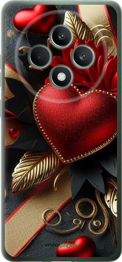 Силіконовий чехол Сердечки v2 для Oppo Reno12 FS - 5832u-3867 изображение 