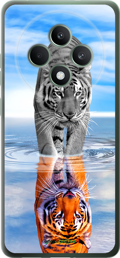 Силіконовий чехол Тигр для Oppo Reno12 F 4G - 6016u-3847 изображение 