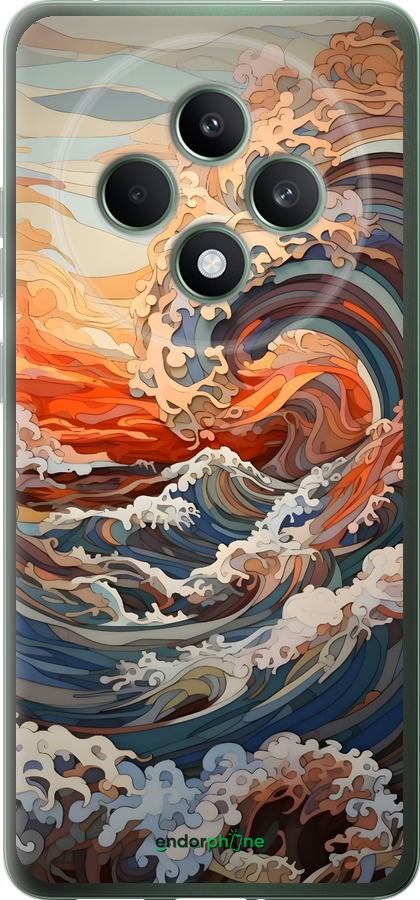 Силіконовий чехол Арт хвилі для Oppo Reno12 F 4G - 6324u-3847 изображение 