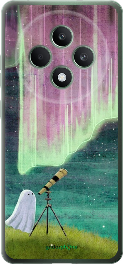 Силиконовый чехол Привидение и звезды для Oppo Reno12 F 4G - 6443u-3847 изображение 