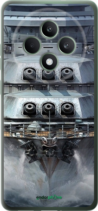 Силиконовый чехол Линкор, world of tanks, wargaming, военный корабль для Oppo Reno12 FS - 6453u-3867 изображение 