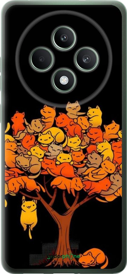 Силиконовый чехол Дерево и котики для Oppo Reno12 FS - 6516u-3867 изображение 