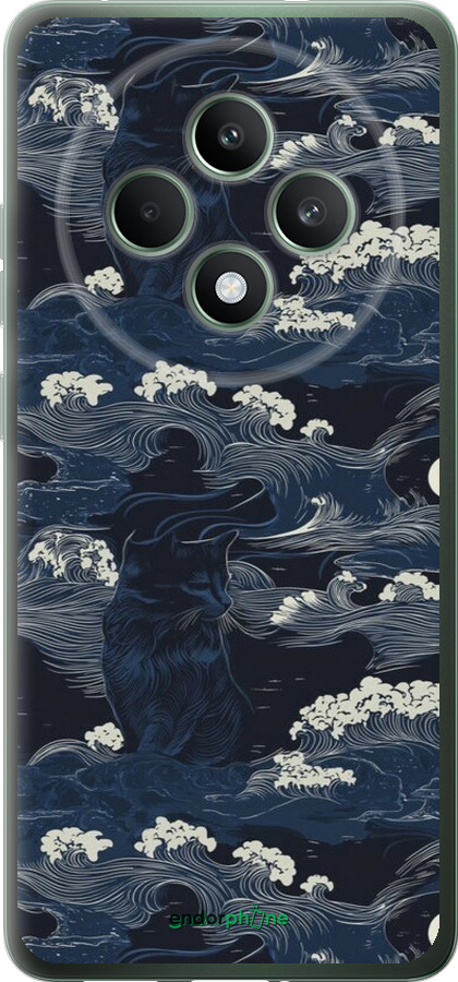 Силиконовый чехол Морская тематика в стиле арт-деко для Oppo Reno12 FS - 6520u-3867 изображение 