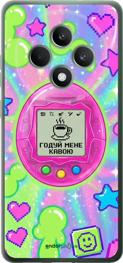 Силиконовый чехол Y2K Aesthetic Retro Pet: Годуй мене кавою для Oppo Reno12 FS - 6784u-3867 изображение 