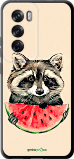 TPU чехол Енотик с арбузом для Oppo Reno12 Pro 5G - 4605b-3740 изображение 