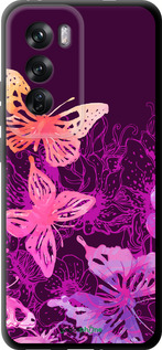 TPU чехол Бабочки v2 для Oppo Reno12 Pro 5G - 5475b-3740 изображение 
