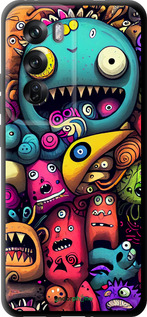 TPU чехол Cмешные монстры для Oppo Reno12 Pro 5G - 5549b-3740 изображение 