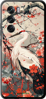 TPU чехол Аист в цвету сакуры для Oppo Reno12 Pro 5G - 6109b-3740 изображение 