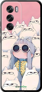 TPU чехол Малышка с котами для Oppo Reno12 Pro 5G - 6295b-3740 изображение 