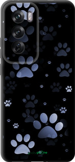 TPU чехол З синіми відбитками лап для Oppo Reno12 Pro 5G - 6441b-3740 изображение 