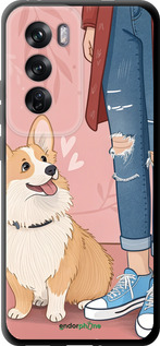 TPU чехол Корги 3 для Oppo Reno12 Pro 5G - 6707b-3740 изображение 