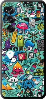 TPU чехол Стикер бомбинг 1 для Oppo Reno12 Pro 5G - 693b-3740 изображение 