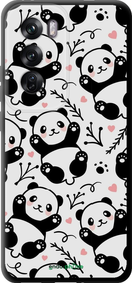 TPU чехол Панди для Oppo Reno12 Pro 5G - 4318b-3740 изображение 