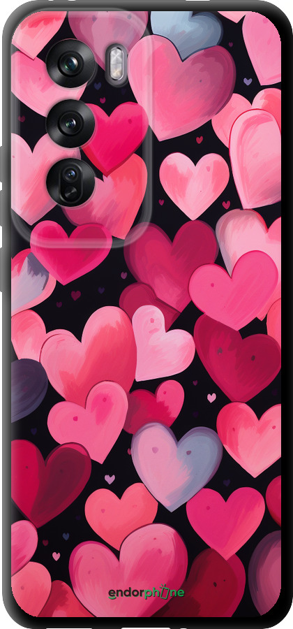 TPU чехол Сердечка 4 для Oppo Reno12 Pro 5G - 5662b-3740 изображение 