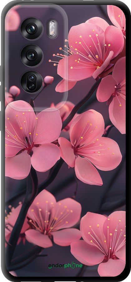 TPU чехол Пурпурова сакура для Oppo Reno12 Pro 5G - 6075b-3740 изображение 