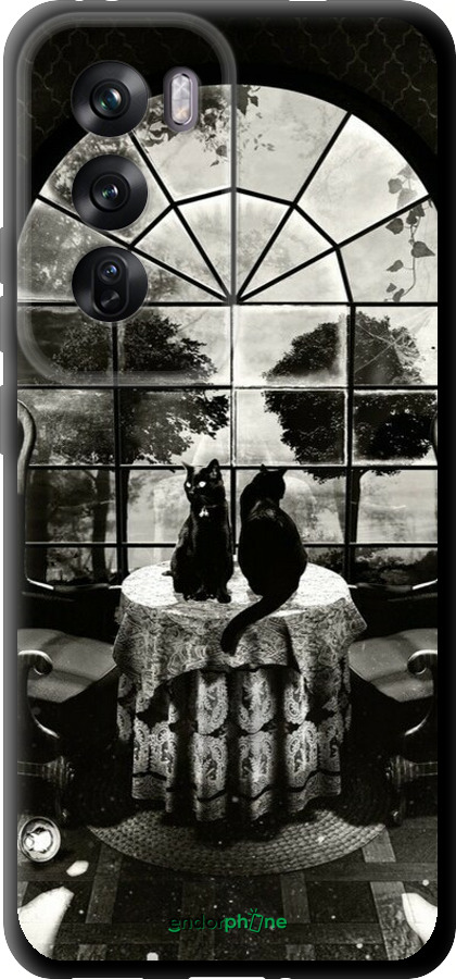 TPU чехол Череп и коты для Oppo Reno12 Pro 5G - 6432b-3740 изображение 