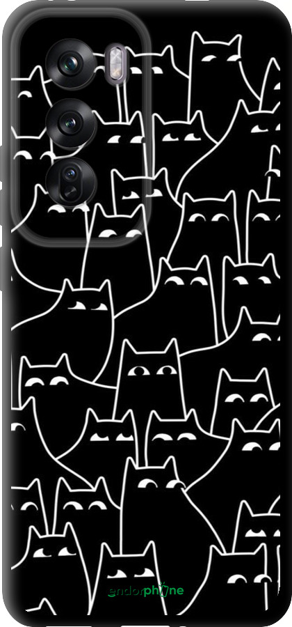 TPU чехол С изображением кошек для Oppo Reno12 Pro 5G - 6470b-3740 изображение 