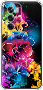 Силикон с усиленными углами чехол Абстрактные цветы для Oppo Reno12 Pro 5G - 511sp-3740 изображение 