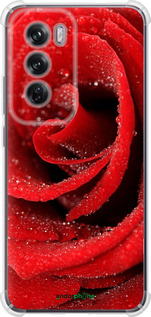 Силикон с усиленными углами чехол Красная роза для Oppo Reno12 Pro 5G - 529sp-3740 изображение 