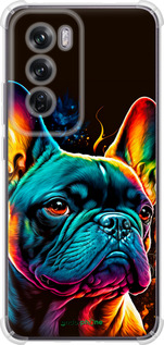 Силикон с усиленными углами чехол Яркий бульдог для Oppo Reno12 Pro 5G - 5547sp-3740 изображение 