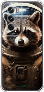 Силикон с усиленными углами чехол Raccoon austronaut для Oppo Reno12 Pro 5G - 5581sp-3740 изображение 