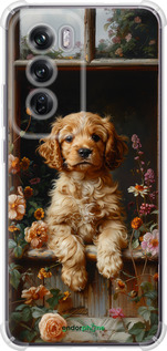 Силикон с усиленными углами чехол Щенок cocker spaniel для Oppo Reno12 Pro 5G - 6136sp-3740 изображение 