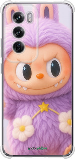 Силіконовий протиударний с посиленими кутами чехол Лабубу для Oppo Reno12 Pro 5G - 6708sp-3740 изображение 