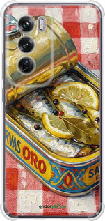 Силикон с усиленными углами чехол Vintage Sardine Tin Phone для Oppo Reno12 Pro 5G - 6772sp-3740 изображение 