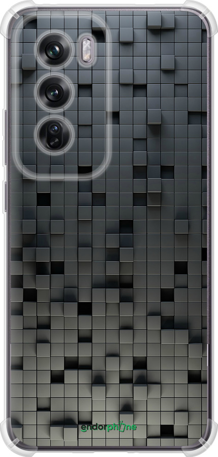 Силикон с усиленными углами чехол Кубики для Oppo Reno12 Pro 5G - 1061sp-3740 изображение 