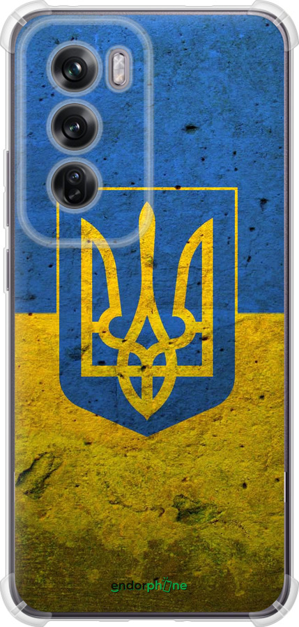 Силикон с усиленными углами чехол Флаг и герб Украины 2 для Oppo Reno12 Pro 5G - 378sp-3740 изображение 