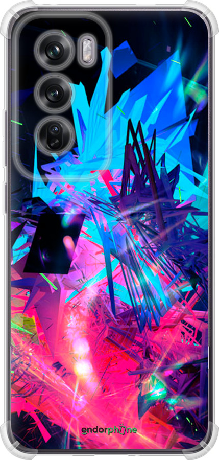 Силикон с усиленными углами чехол Абстрактный чехол для Oppo Reno12 Pro 5G - 4681sp-3740 изображение 