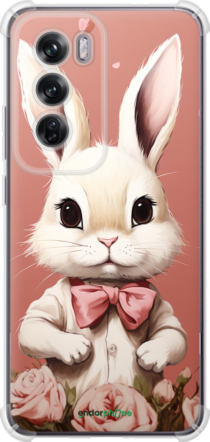 Силикон с усиленными углами чехол Зайчик для Oppo Reno12 Pro 5G - 5669sp-3740 изображение 