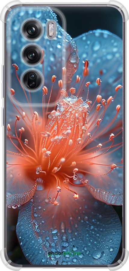 Силикон с усиленными углами чехол Роса на цветке для Oppo Reno12 Pro 5G - 6039sp-3740 изображение 
