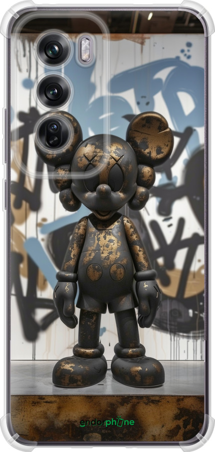 Силикон с усиленными углами чехол Bronze kaws v2 для Oppo Reno12 Pro 5G - 6098sp-3740 изображение 