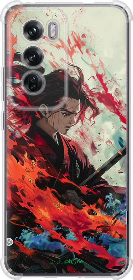 Силикон с усиленными углами чехол Битва стихий для Oppo Reno12 Pro 5G - 6110sp-3740 изображение 