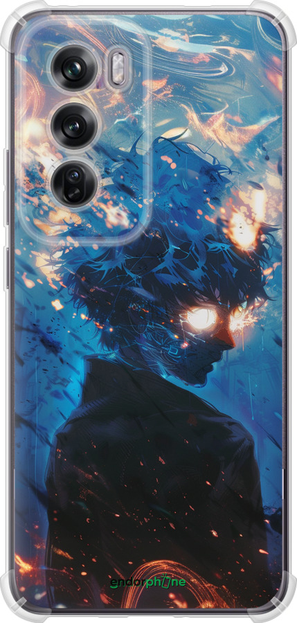Силикон с усиленными углами чехол Сатору Годжо для Oppo Reno12 Pro 5G - 6129sp-3740 изображение 