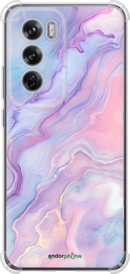 Силикон с усиленными углами чехол Нежный мрамор для Oppo Reno12 Pro 5G - 6310sp-3740 изображение 