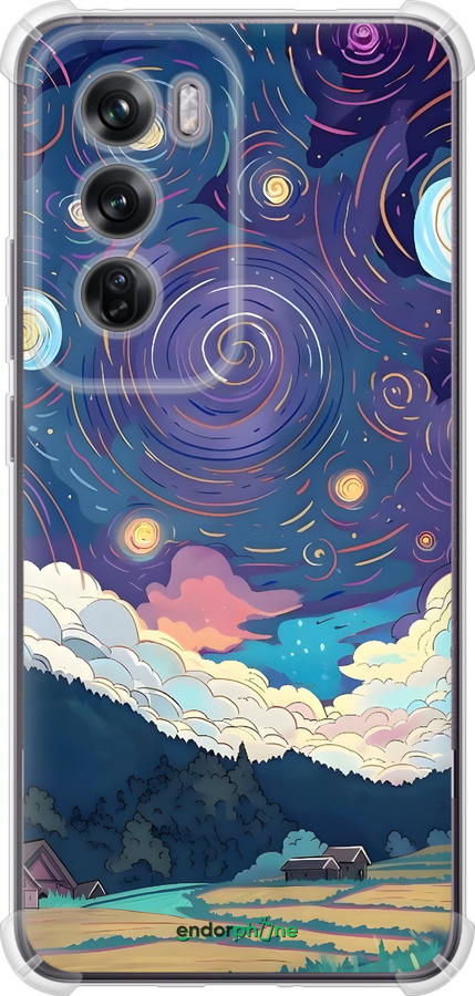 Силіконовий протиударний с посиленими кутами чехол Креативний арт для Oppo Reno12 Pro 5G - 6322sp-3740 изображение 