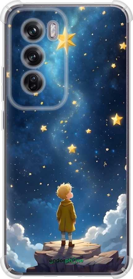 Силикон с усиленными углами чехол Маленький принц для Oppo Reno12 Pro 5G - 6326sp-3740 изображение 