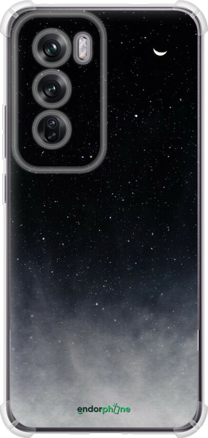 Силикон с усиленными углами чехол Сині хмари, Синій місяць для Oppo Reno12 Pro 5G - 6396sp-3740 изображение 