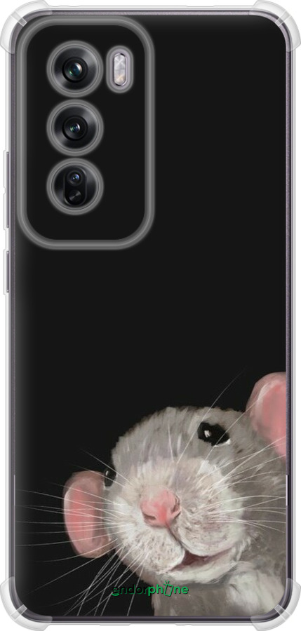 Силикон с усиленными углами чехол The Peeking Rat для Oppo Reno12 Pro 5G - 6442sp-3740 изображение 