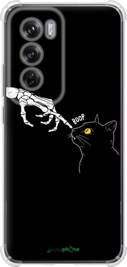 Силикон с усиленными углами чехол Кошка для Oppo Reno12 Pro 5G - 6505sp-3740 изображение 