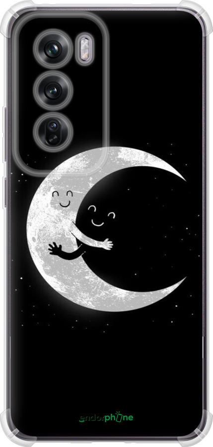 Силикон с усиленными углами чехол Лунные объятия для Oppo Reno12 Pro 5G - 6508sp-3740 изображение 