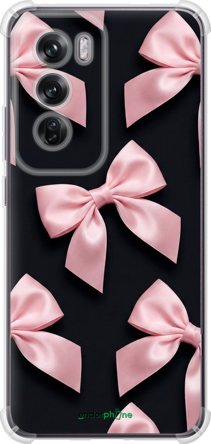 Силіконовий протиударний с посиленими кутами чехол Coquette Ribbons Dark Coquette для Oppo Reno12 Pro 5G - 6767sp-3740 изображение 